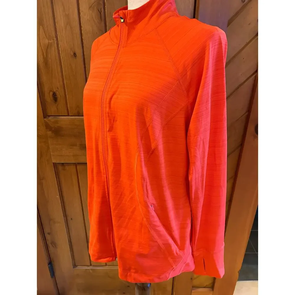 Athleta Run With IT Jacket Verve Horizon a Cheery Holiday Red Size 1x